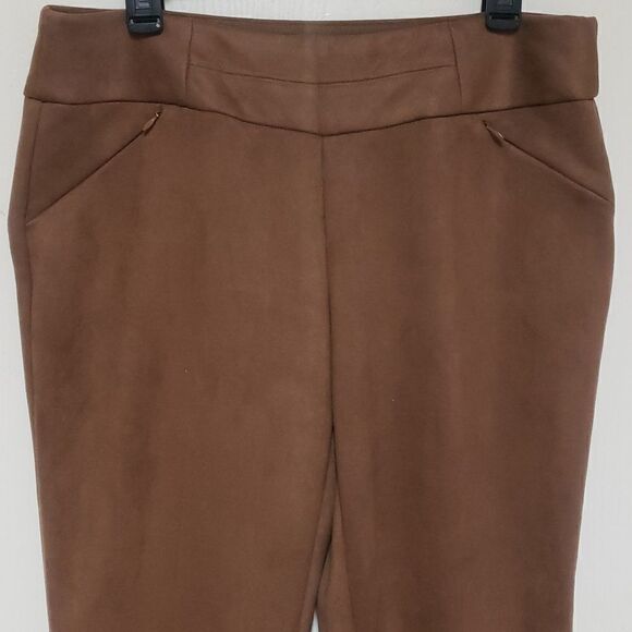 Investments Petites Soft Faux Suede Pants sz 10P - Picture 1 of 8